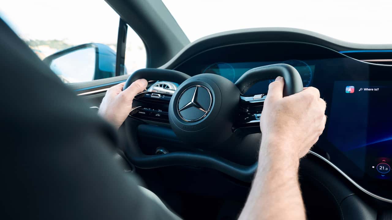 Mercedes-Benz Is Bringing This Wild-Looking Steering Wheel To The EQS. And I Tried It